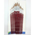 Round Woden Handle 12PCS Artist Brushes Sets